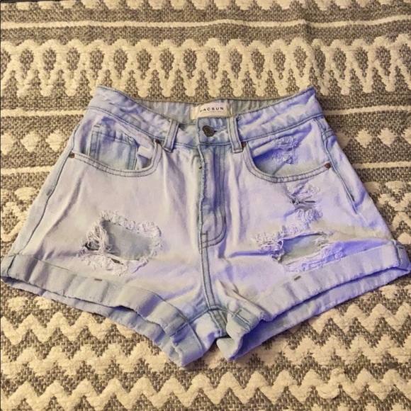 distressed high waisted shorts - Picture 1 of 3